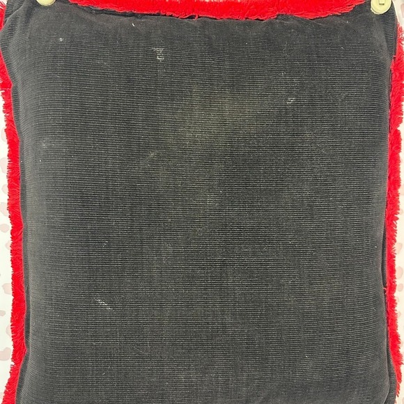 Vintage Throw Pillow Embroidered Cross-stitch Swedish Scandinavian Art Deco Vamp - Picture 6 of 13